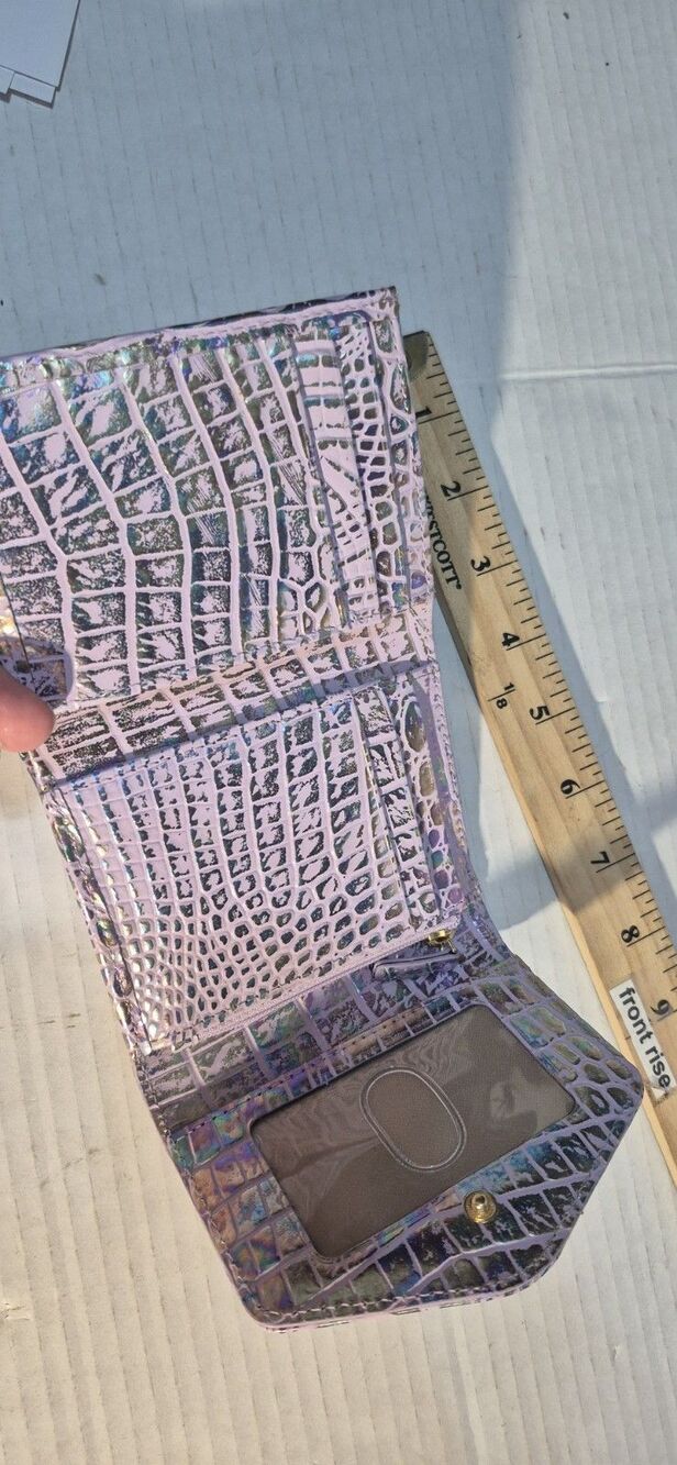Brahmin Carla Handbag & Matching Wallet Violet Wonderland Iridescent Melbourne - Picture 7 of 16